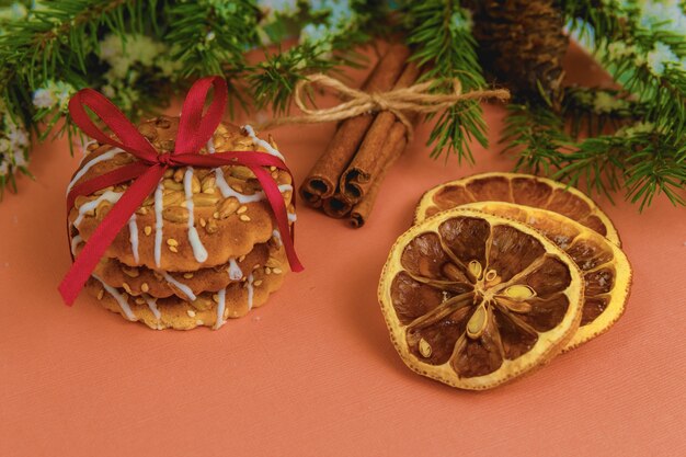 Biscoitos de Natal em laranja