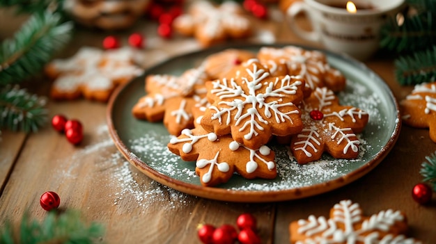 Biscoitos de pão de gengibre de Natal