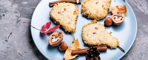 Biscoitos de pêra outono