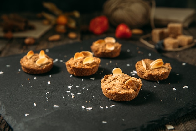 Biscoitos de sobremesa saudável doce aveia