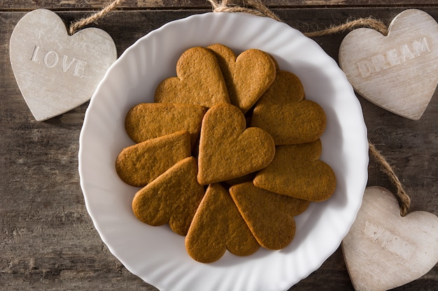 Biscoitos em forma de coração