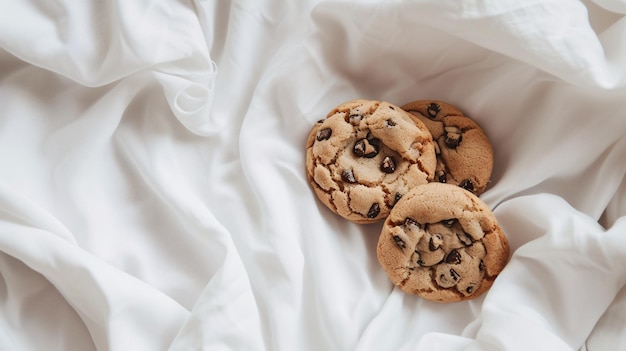 Biscoitos em pano de marfim