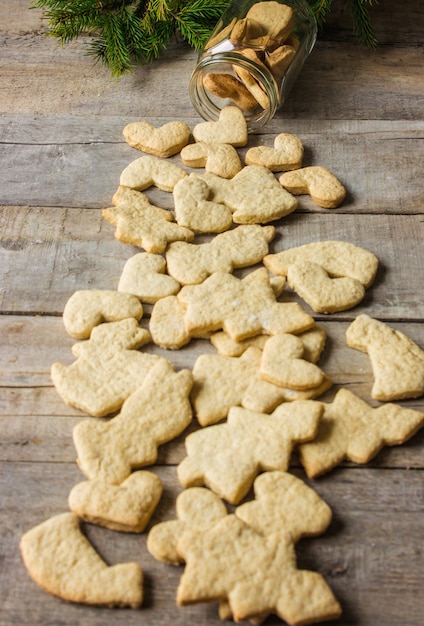 Biscoitos natalinos. foco seletivo. comidas e bebidas.