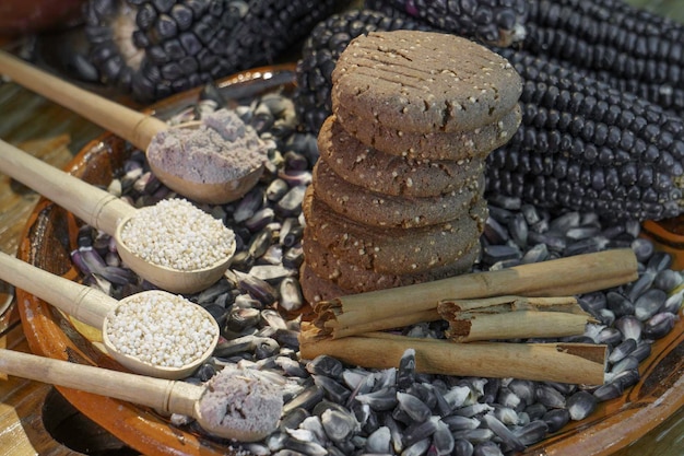 Biscoitos pinole caseiros com amaranto