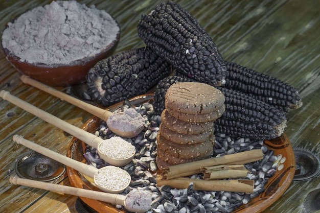 Biscoitos pinole caseiros com amaranto