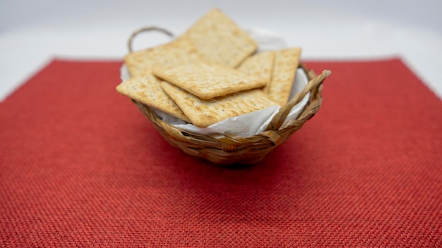 Biscoitos quadrados com sal