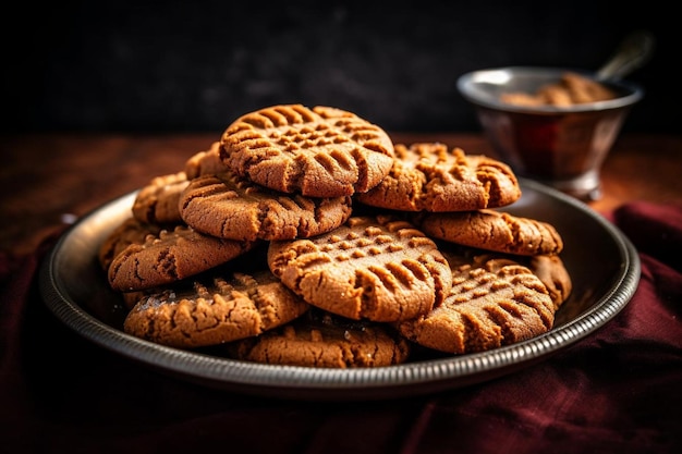 Biscoitos veganos com manteiga de amendoim