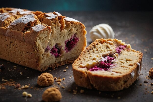 Biscotti con una cuchara de helado