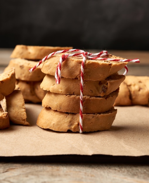 Biscotti italiano de almendras horneado