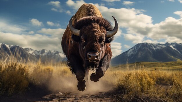 Foto bison fundo de alta qualidade