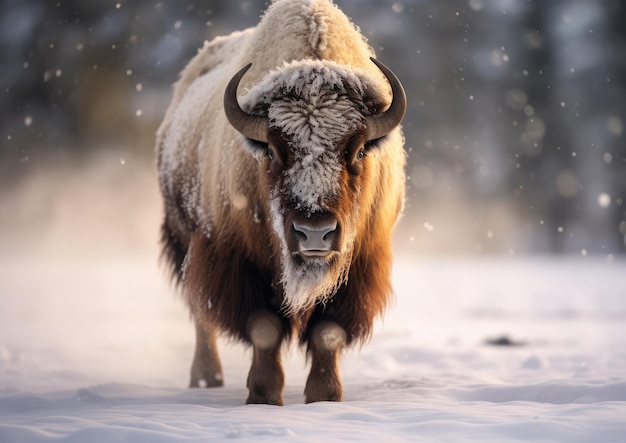 Un bisonte es un gran bovino del género Bison