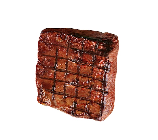 bistec de costillas sin hueso aislado a la parrilla