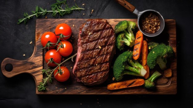 Bistec de ternera a la parrilla