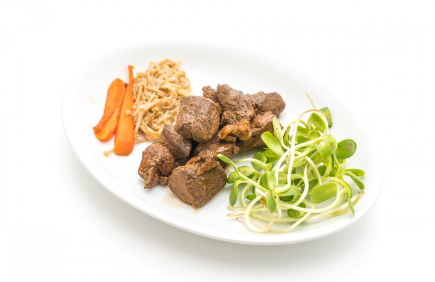 bistec de ternera con vegetales