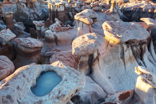 Bisti badlands, área silvestre De-na-zin, Nuevo México, EE.