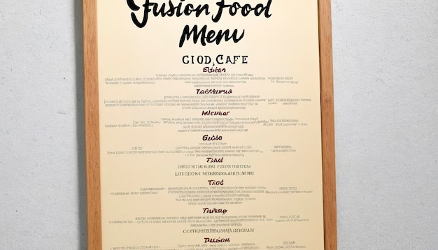 Foto bistro de buena comida cafetería que sirve menú de fusión