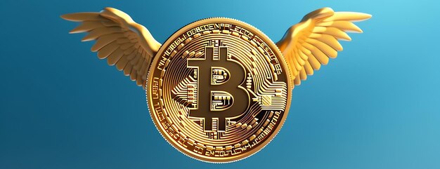 Bitcoin con alas generadas por la IA