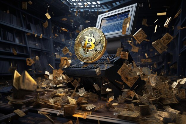 Foto bitcoin atrapado en su bea