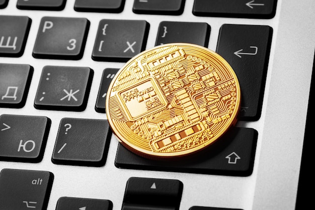 Bitcoin auf der Tastatur