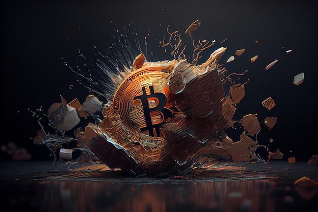 Bitcoin Crash Crypto Market Collapse Design des Bärenmarktes