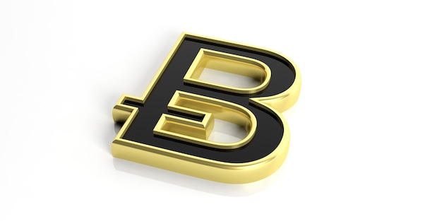 bitcoin de renderização 3D em fundo branco