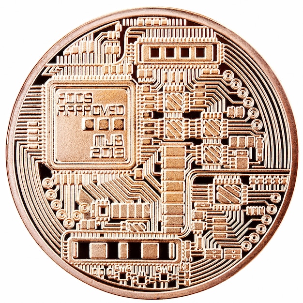 Foto bitcoin dourado isolado