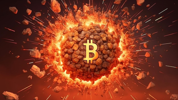 Bitcoin_explosion_BTC_Crash_Cryptocurrency_bomb_fire