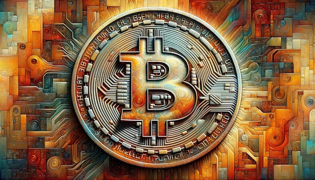 Bitcoin-Hintergrund-Kryptowährungsabstraktion