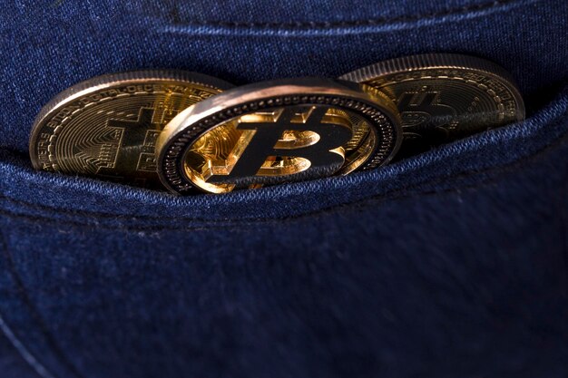 Bitcoin in der Tasche