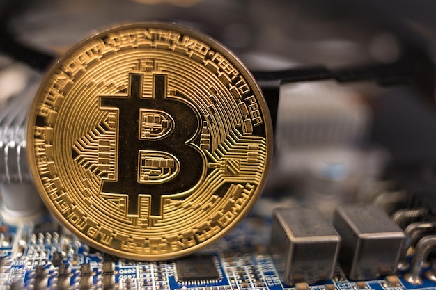 Bitcoin-Kryptowährungs-Mining-Konzept