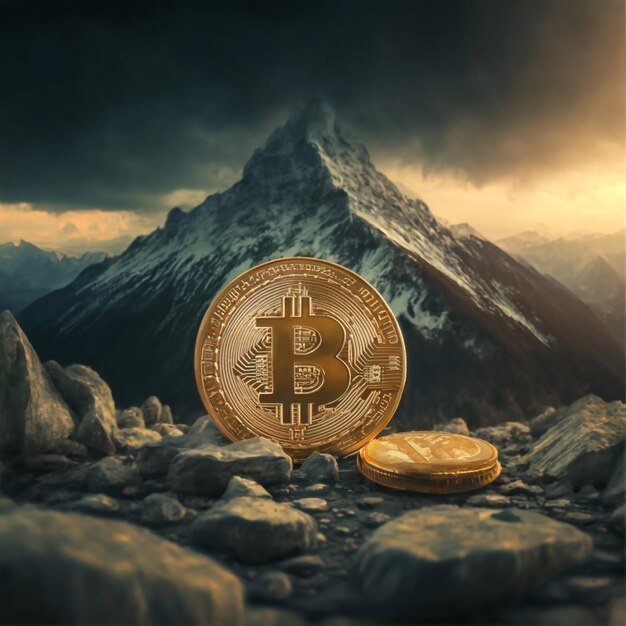 Bitcoin en la montaña alta como comprar en la cima de la colina