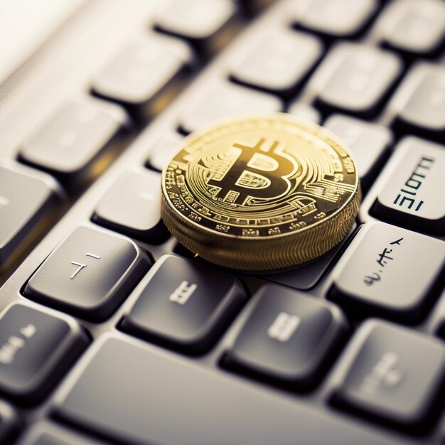 bitcoin no teclado photo