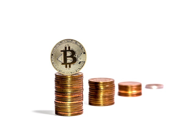 Bitcoin de oro. Nuevo dinero virtual para negocios de tecnología blockchain.