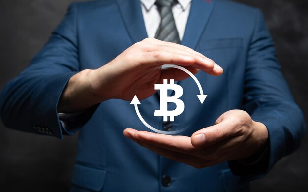 Bitcoin-Symbol in einem Kreis