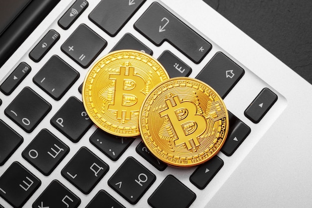 Bitcoin en el teclado