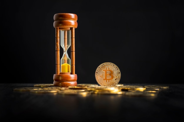 Bitcoin und Sanduhr