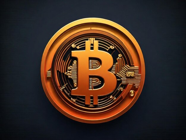 Foto bitcoin-zeichen mit symbol