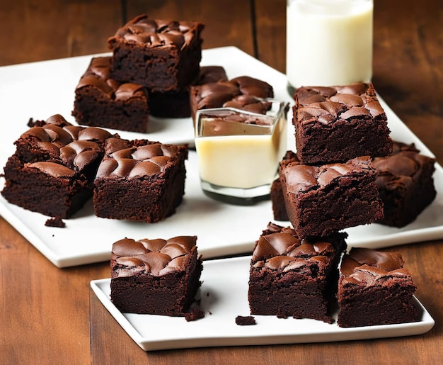 bizcocho de brownie de chocolate con nueces