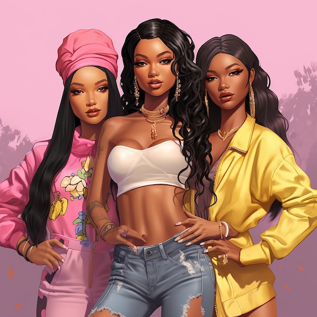 black_barbie_ilustracion_keke_palmer_mixed