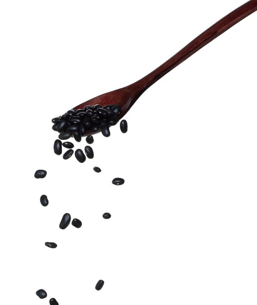 Black Bean voando explosão grãos pretos grãos explodir nuvem abstrata voar
