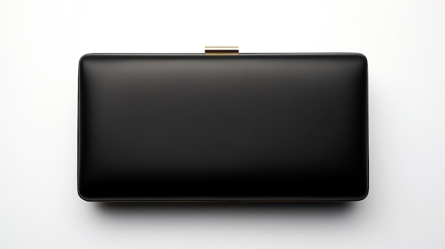 Black Box Clutch Bag auf weißem Hintergrund mit Platz für Werbung