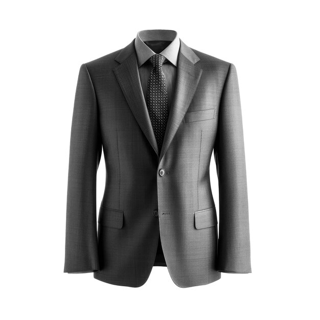 Black Business Style Suit Sem Homem isolado em um fundo branco IA generativa