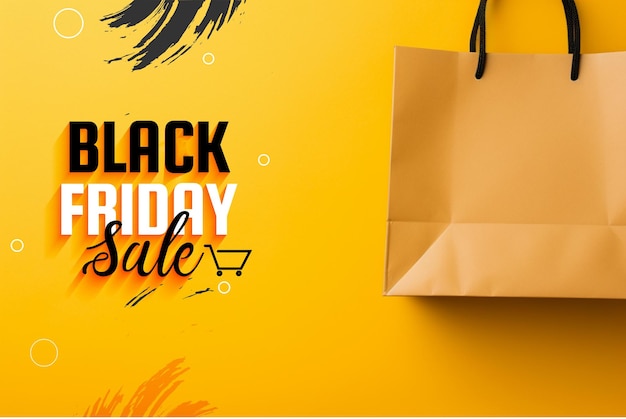 Black-Friday-Ausverkaufsposter-Design mit gelbem Hintergrund