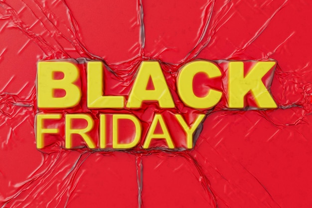 BLACK FRIDAY-Banner in Plastikfolie verpackt