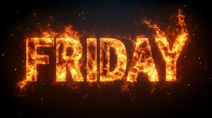 Foto black friday burning diseño de texto para el diseño black friday gran descuento venta post diseño