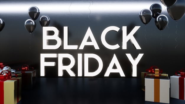 Foto black friday geschenke und ballons