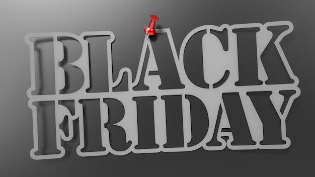 Foto black friday grunge-schablone, 3d-rendering