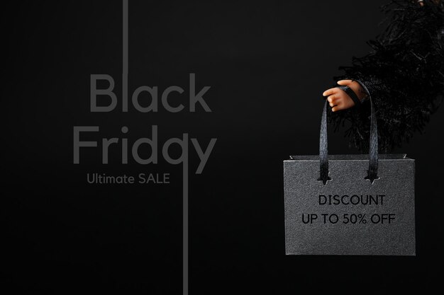 Black Friday-Plakatdesign in dunklen Farben