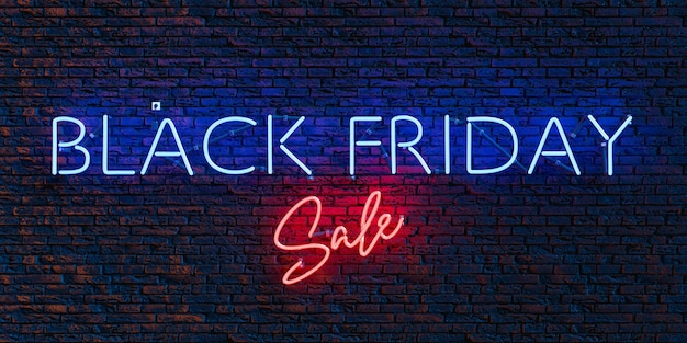 BLACK FRIDAY SALE Leuchtreklame auf Mauer