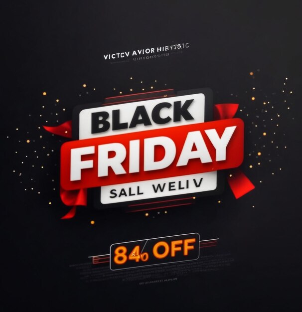 Foto black friday sale modelo de design de bandeira fácil de personalizar design simples e elegante